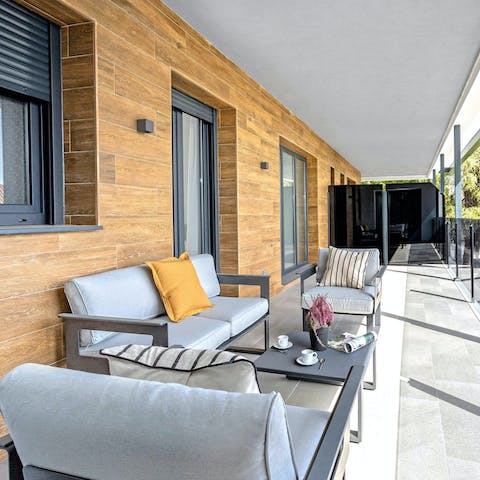 Indulge in a sundowner on the private terrace on balmy evenings
