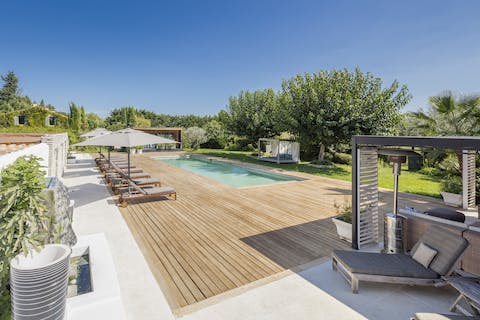 Soak up the sun from in or beside the private pool