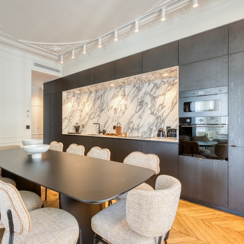 Prepare your favourite dishes in the elegant kitchen