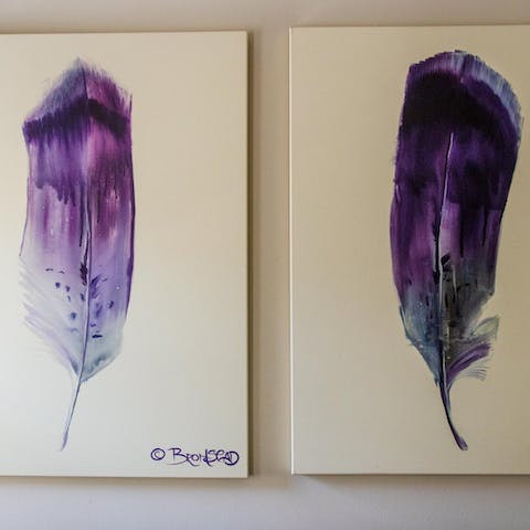 Enjoy a collection of hand-picked artworks the complement the soothing decor