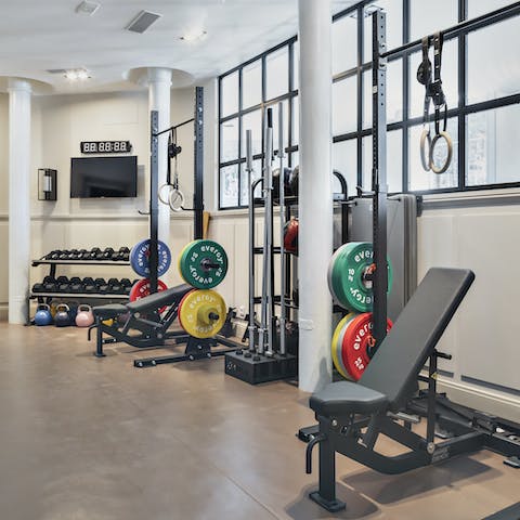 Get energised for a day of exploring in the shared gym