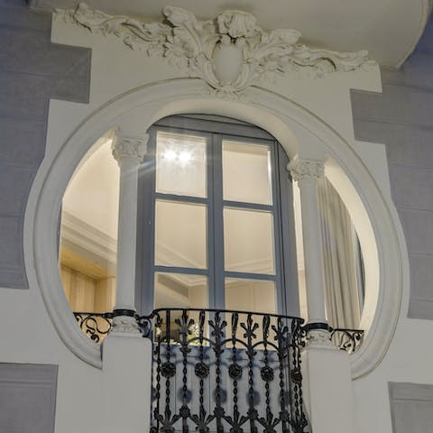 Stay in a beautiful building with ornate architectural features