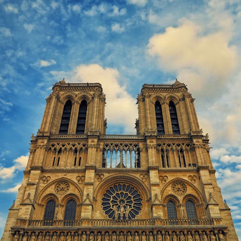 Marvel at the Notre Dame, twenty-minute metro ride away