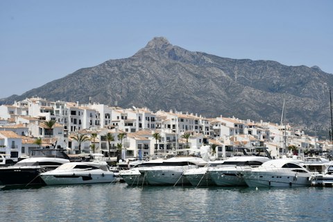 Browse luxury yachts, designer boutiques, and vibrant nightlife at Puerto Banús