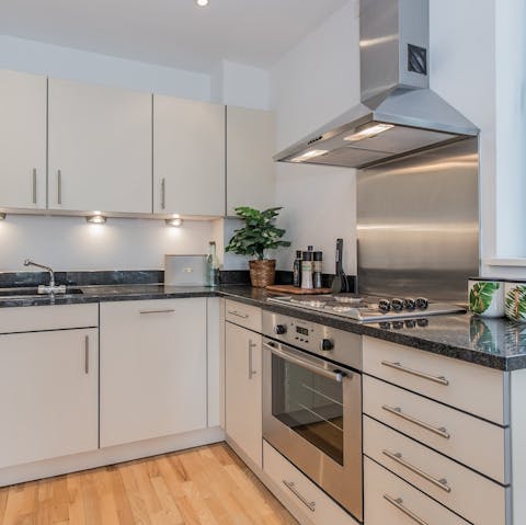 Cook up a storm in your fully equipped kitchen