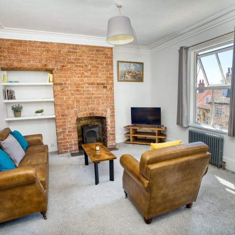Enjoy views of the old city centre from the living room