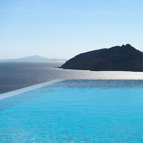 Take a refreshing dip in the swimming pool on hot days