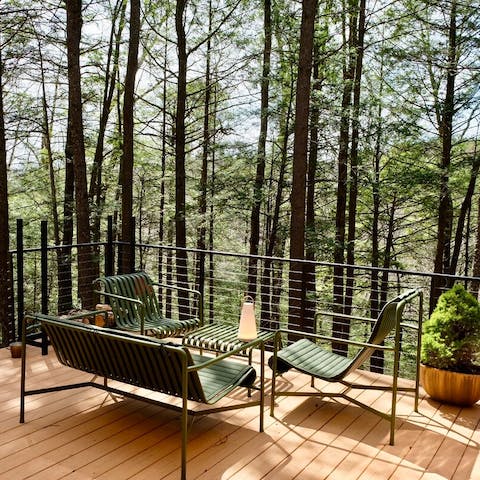Take your morning coffee on the balcony