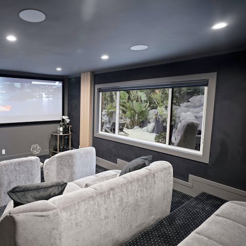 Plan a movie night and bring some popcorn into the home cinema