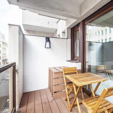 Breathe in air and elegance on your private balcony