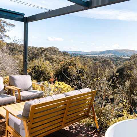 Enjoy incredible views while relaxing on the deck