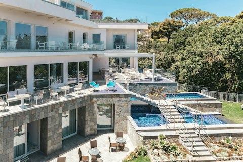 Cool off in tiered pools set across multi-level sun terraces