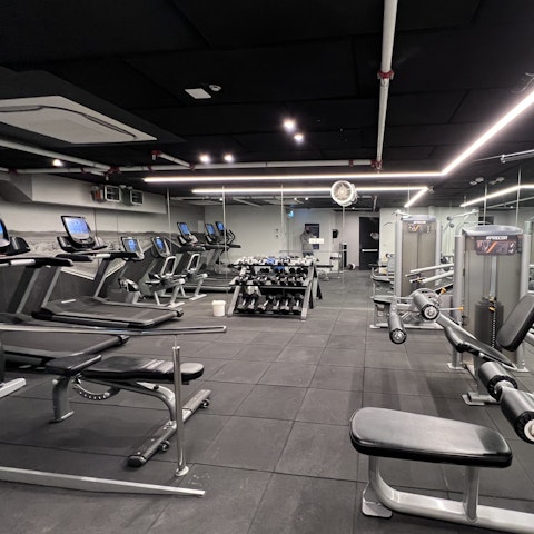 Bank a workout in the impressive, shared gym