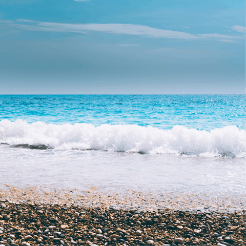 Walk 200 metres to Bonj Beach and swim in the sea