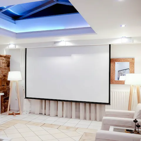 Enjoy movie night with the indoor cinema