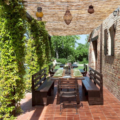 Fire up the barbecue and serve up some grilled goodness on the terrace