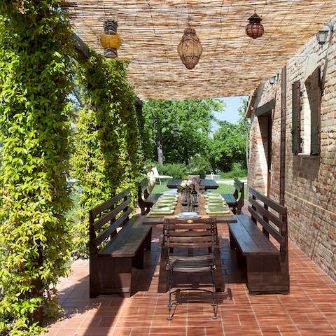 Fire up the barbecue and serve up some grilled goodness on the terrace