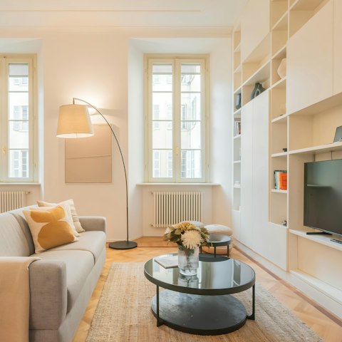 Unwind in the stylish living room