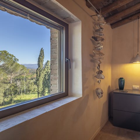 Take in the beautiful views of the Tuscan countryside