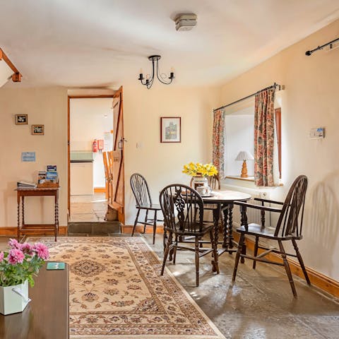 Gather around the table in the sitting room for a game of cards