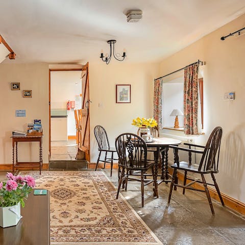 Gather around the table in the sitting room for a game of cards