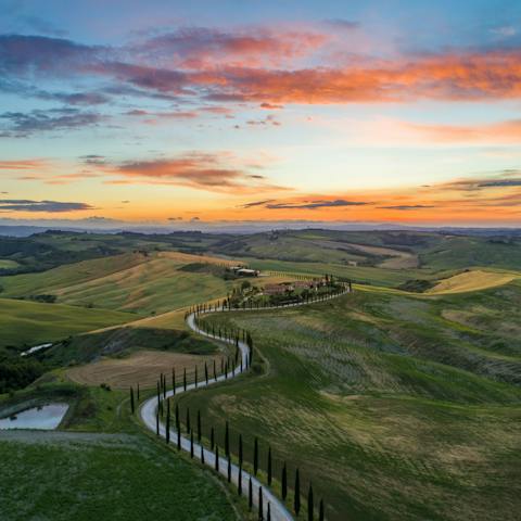 Explore the charming towns and villages scattered throughout the Tuscan countryside