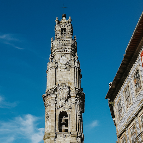 Climb to the top of the Torre dos Clérigos for a bird's-eye view of the city – it's a five-minute walk away