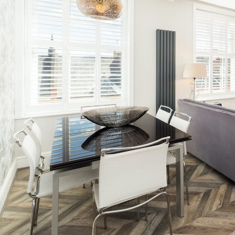 Gather round the dining table for a home-cooked meal