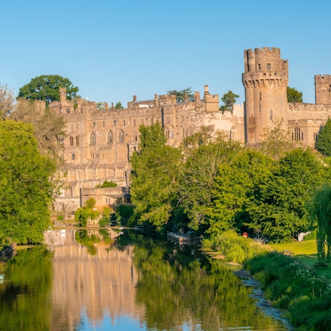 Hop in the car and visit Warwick Castle, around fifteen minutes away