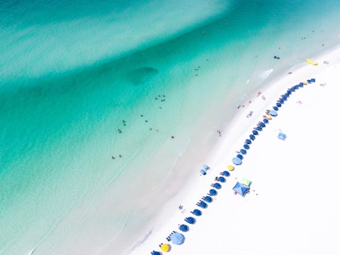 Wander 30A's celebrated Gulf-front beach towns with colourful architecture and boutiques