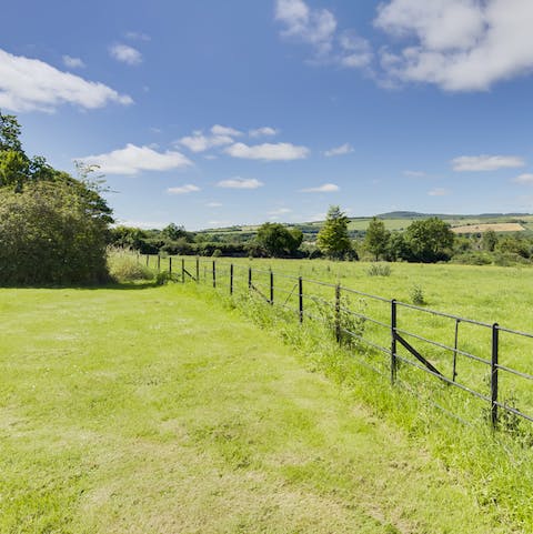 Go for leisurely walks in this Irish rural setting
