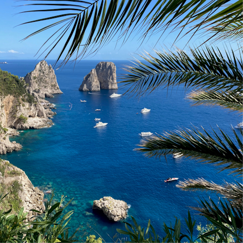 Admire the Faraglioni from the coast – you don't have to walk far