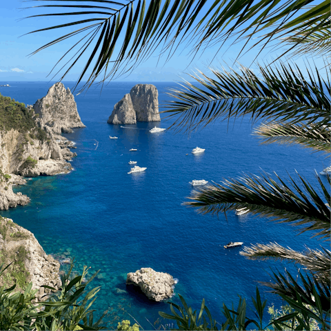 Admire the Faraglioni from the coast – you don't have to walk far