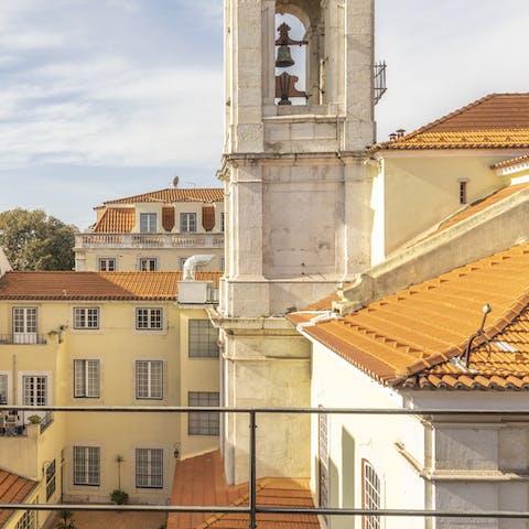 Look out at the fabulous view over the rooftops
