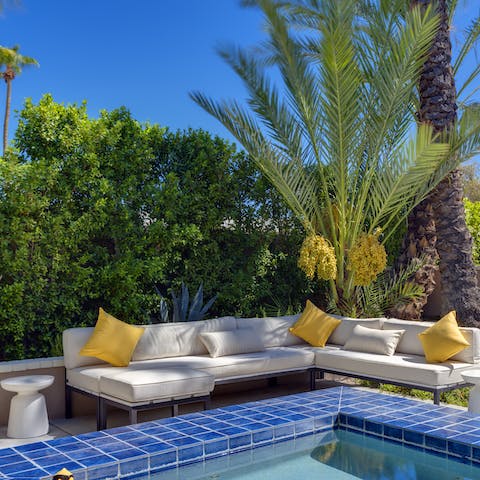 Curl up on the sun-dappled sofa with an engrossing novel, or soak in the hot tub