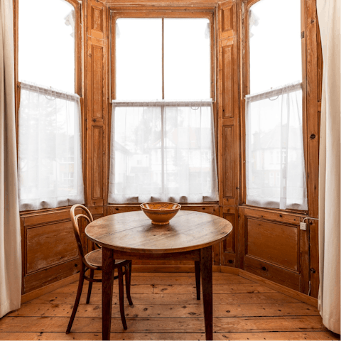 Start the day with a coffee at the bistro table