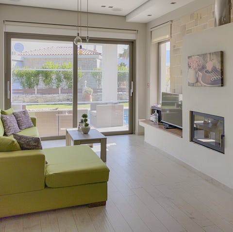 Keep cosy with a family movie night by the fire