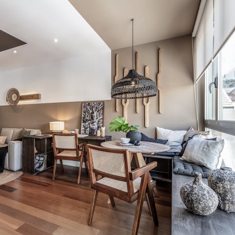 Gather around an informal dining table, perfect for slow mornings at home
