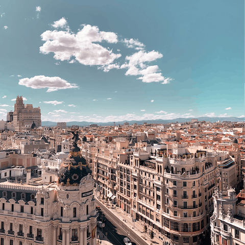Stay in Madrid, known for its art collection and impressive boulevards