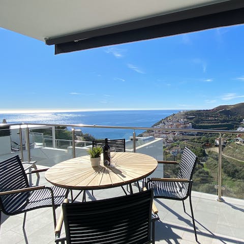 Look forward to starting the day with a cup of coffee on the private balcony