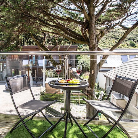 Have a drink on the balcony