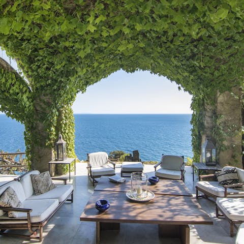 Take in the beautiful Mediterranean Sea vistas from the terrace