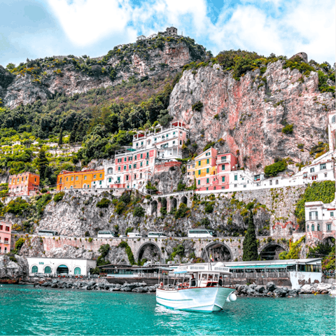 Explore the stunning Amalfi Coast, including the nearby Erchie Beach