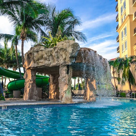 Let the kids have fun in the incredible swimming pool