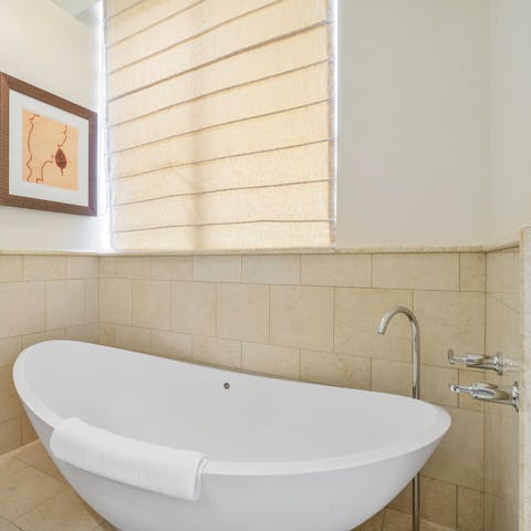Sink into the slipper bath for a long, indulgent soak
