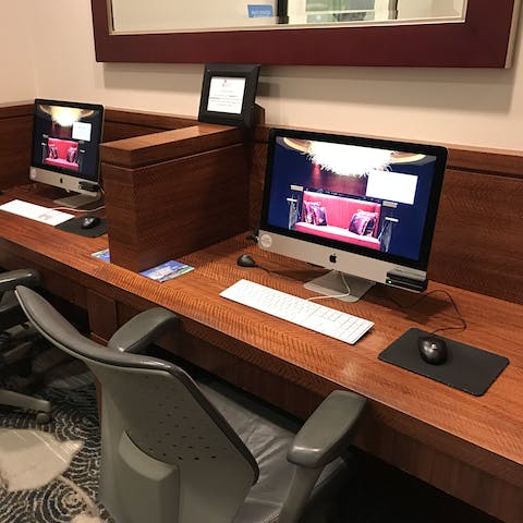 Catch up on work in the business centre