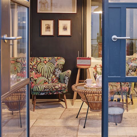 Switch the radio to the Shipping Forecast and watch the waves from the sunroom