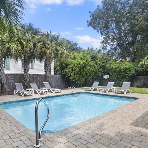 Cool off in the private swimming pool
