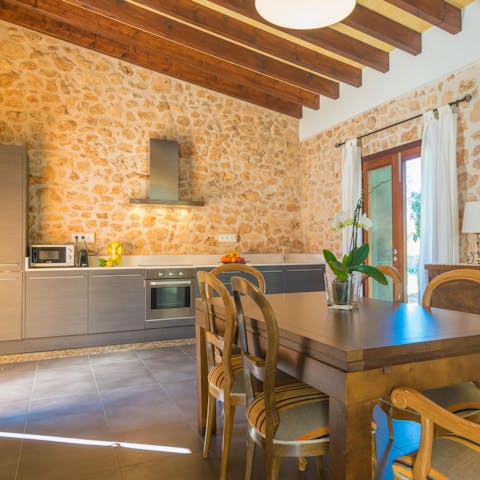 Admire the home's character details mixed with modern touches