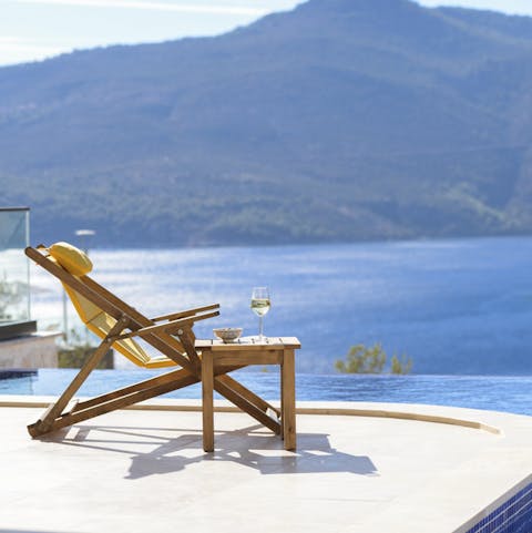 Sit back with a glass of wine and admire the view